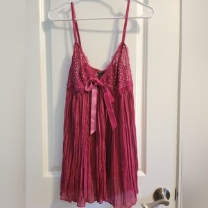Victoria's Secret Pleated Embellished Babydoll - Large
